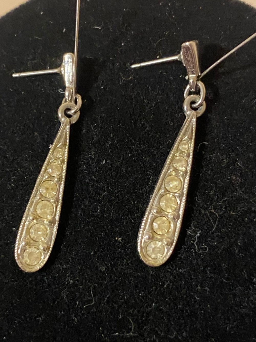 drop rhinestone earrings